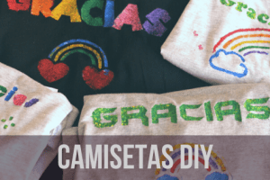 Camisetas personalizadas con ceras de colores